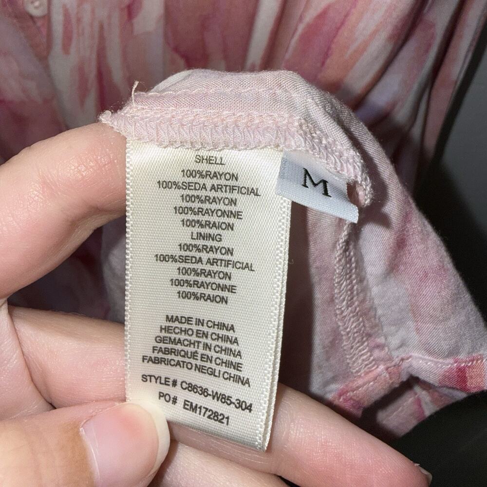 Cloth & Stone Anthropologie Women’s Pink Mini Dress Size Medium - Picture 7 of 7
